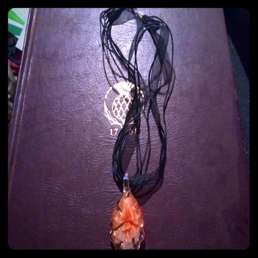 Hand blown glass choker